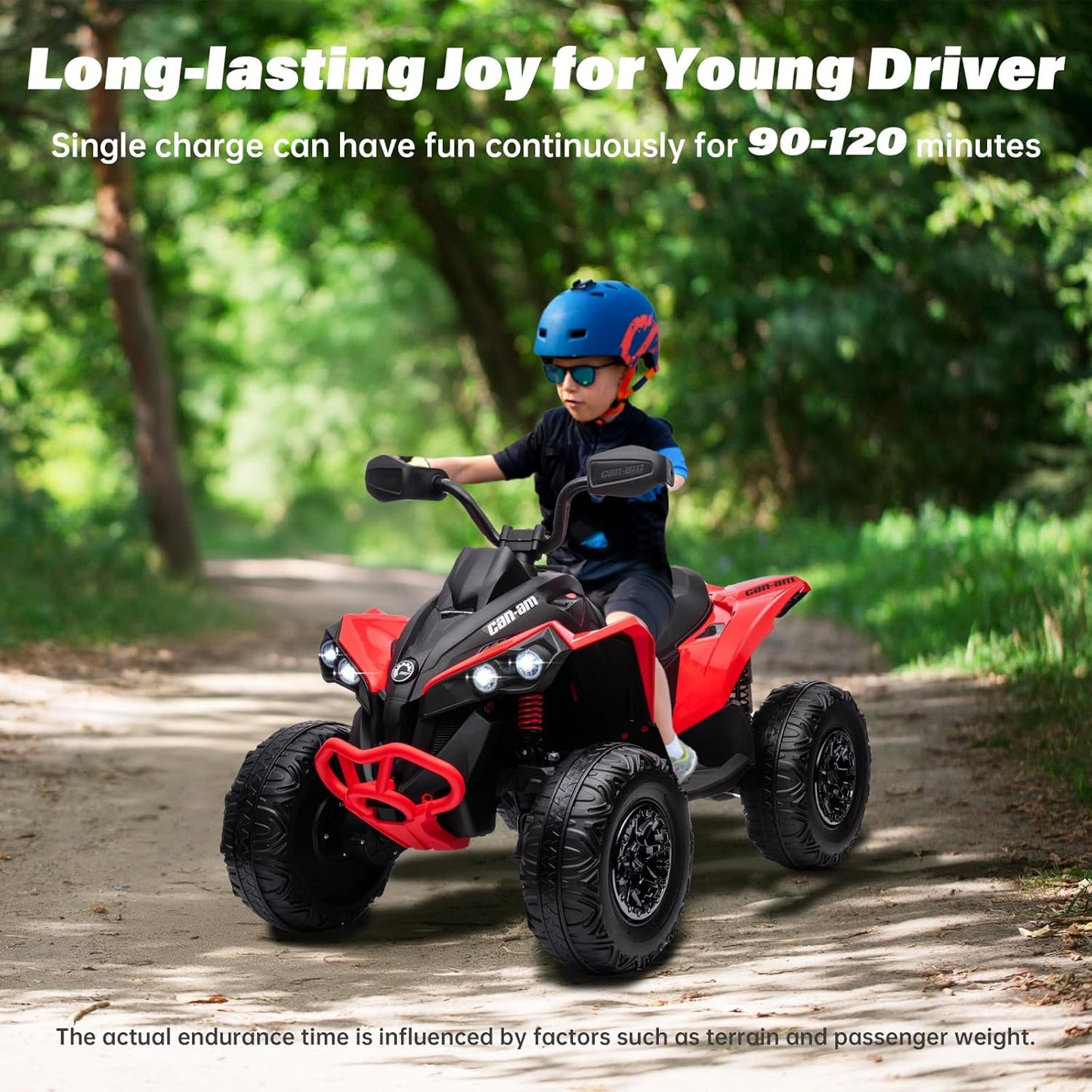 24V 1-Seater Licensed Can Am Renegade Kids Ride On ATV Blue