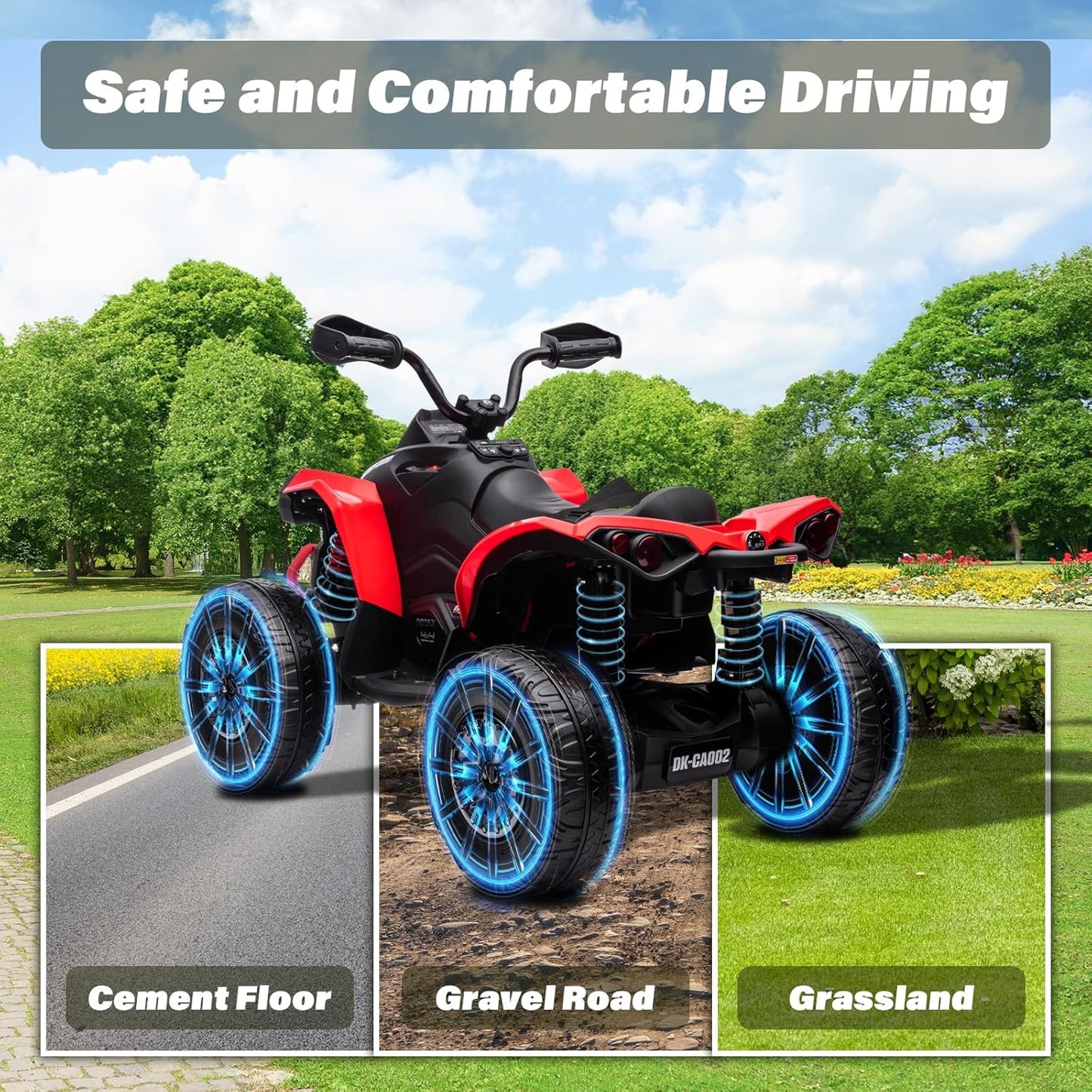 24V 1-Seater Licensed Can Am Renegade Kids Ride On ATV Blue