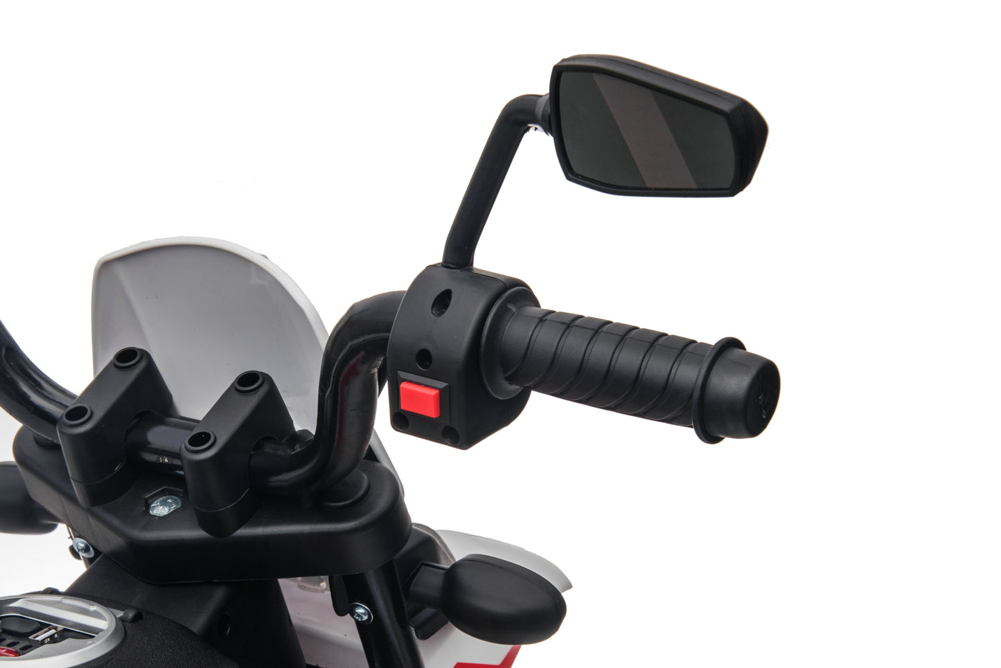12V 1-Seater Licensed Aprilia RX125 Kids Ride On Bike White