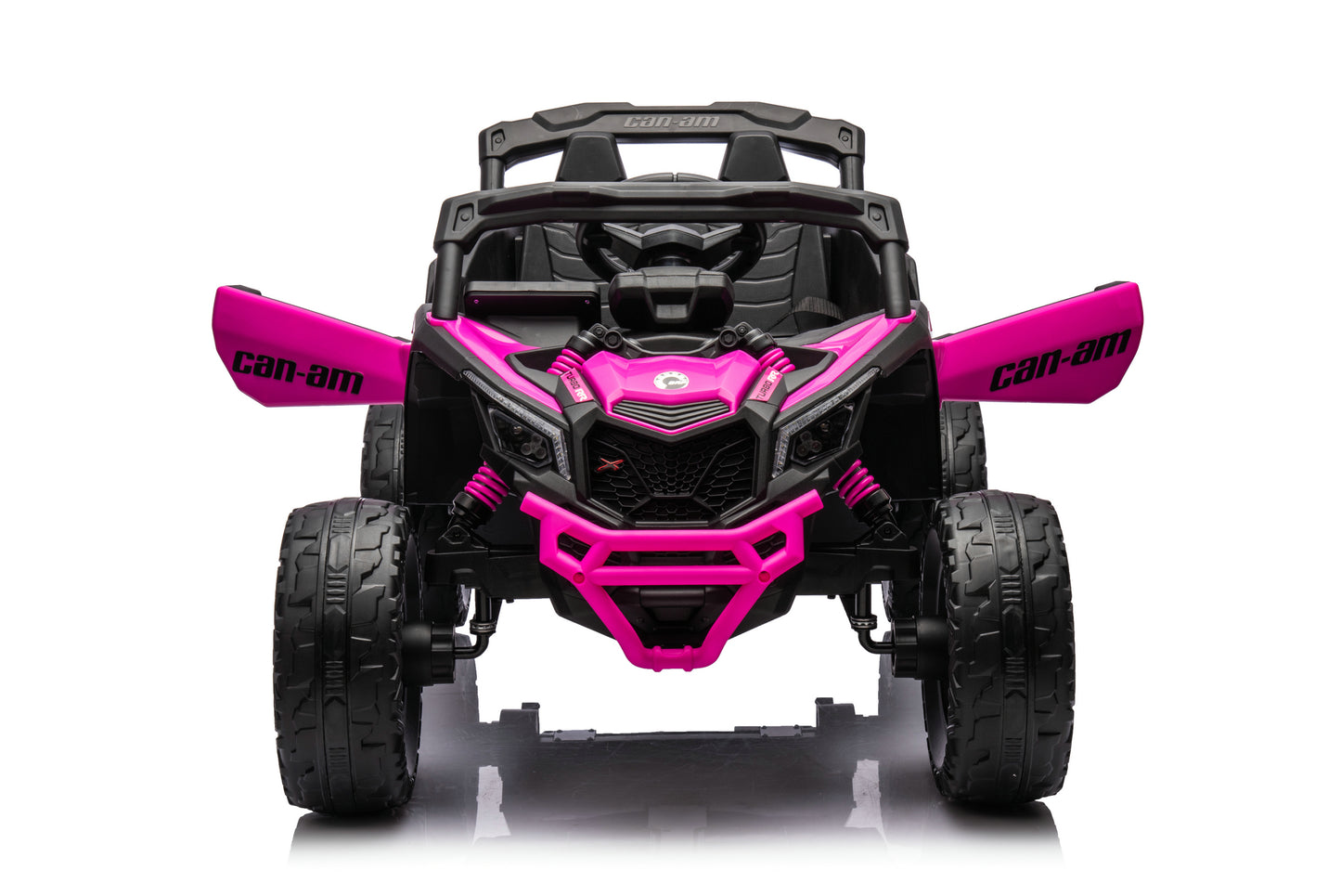 24V 1-Seater Licensed Can-Am RC Kids Ride-on Car Hot Pink