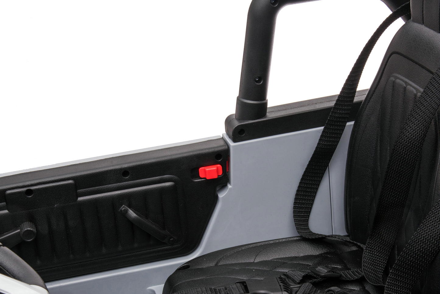 24V 2-Seater Licensed Toyota FJ40 RC Kids Ride-On Car Grey