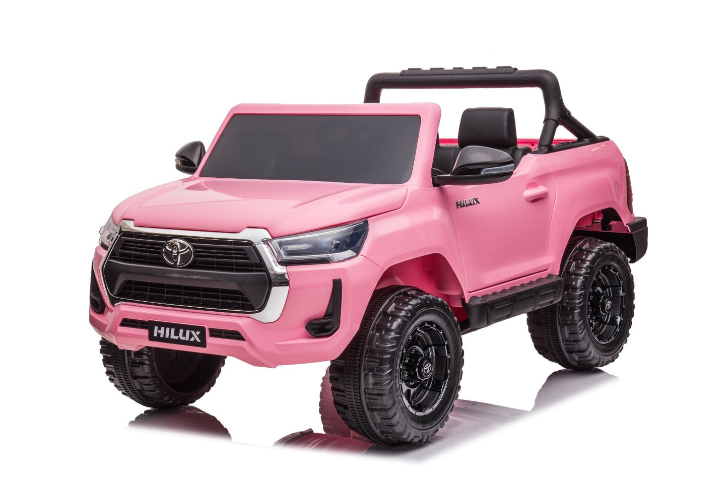 24V 2-Seater Licensed Toyota Hilux 2021 RC Kids Ride-On Car Pink