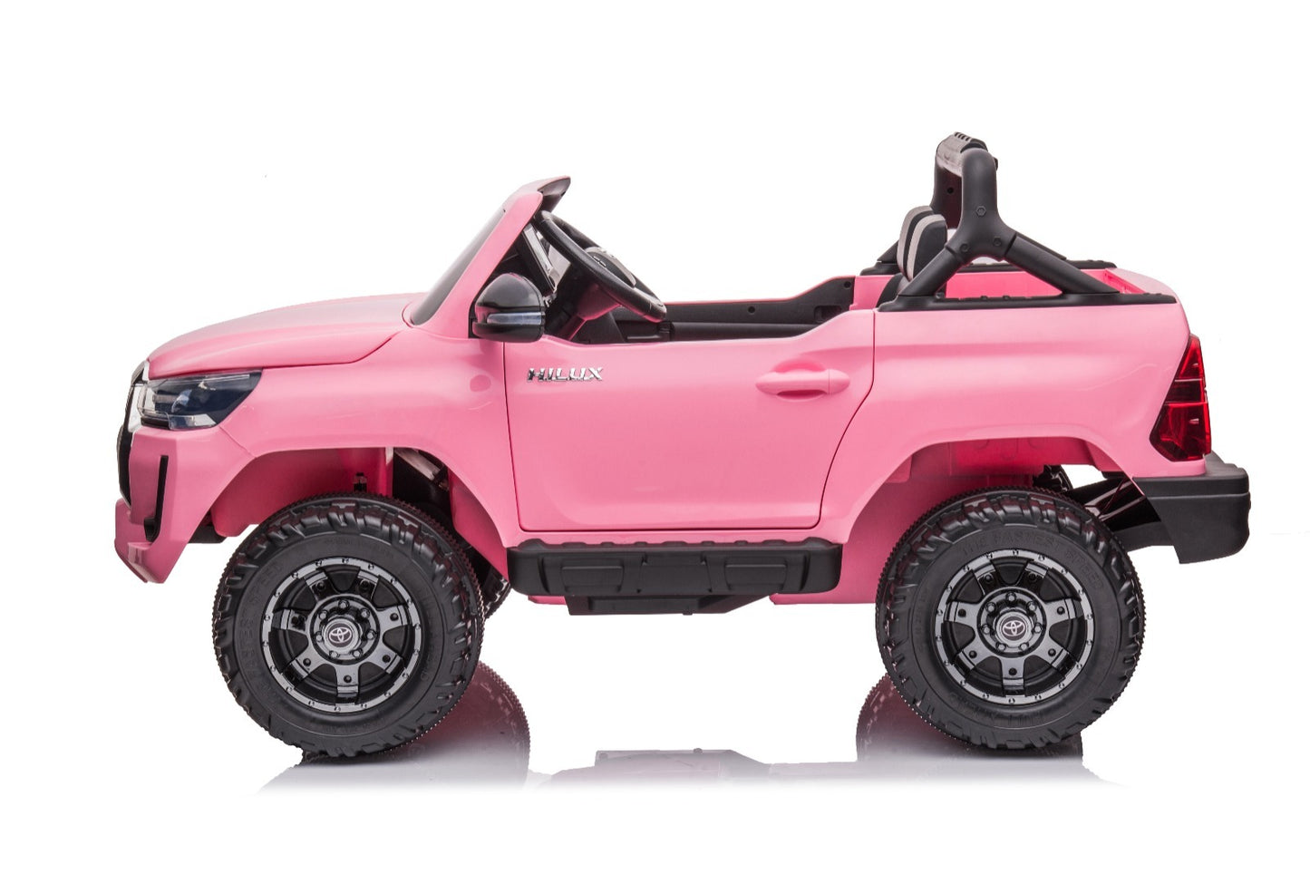 24V 2-Seater Licensed Toyota Hilux 2021 RC Kids Ride-On Car Pink