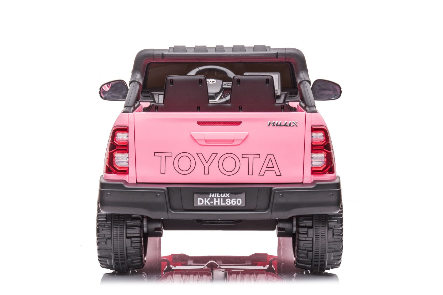 24V 2-Seater Licensed Toyota Hilux 2021 RC Kids Ride-On Car Pink