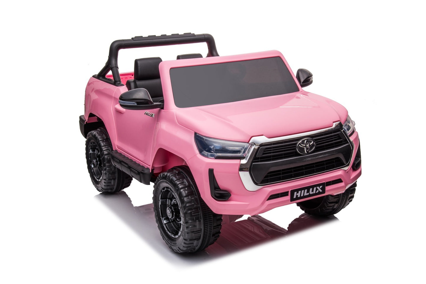 24V 2-Seater Licensed Toyota Hilux 2021 RC Kids Ride-On Car Pink