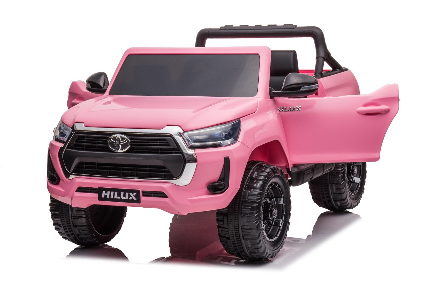 24V 2-Seater Licensed Toyota Hilux 2021 RC Kids Ride-On Car Pink
