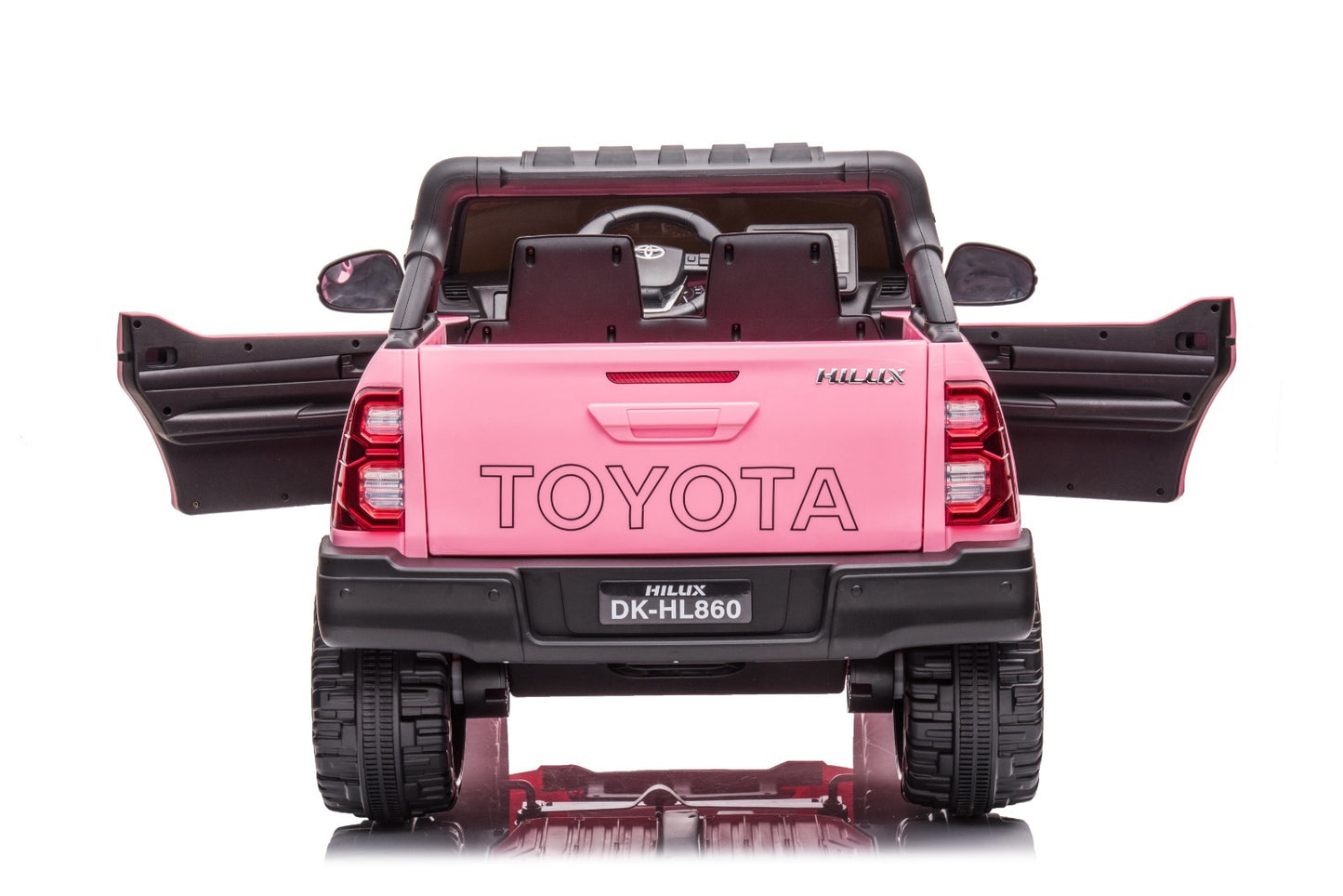 24V 2-Seater Licensed Toyota Hilux 2021 RC Kids Ride-On Car Pink