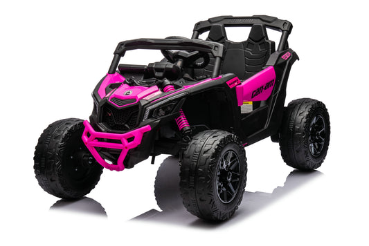 24V 1-Seater Licensed Can-Am RC Kids Ride-on Car Hot Pink