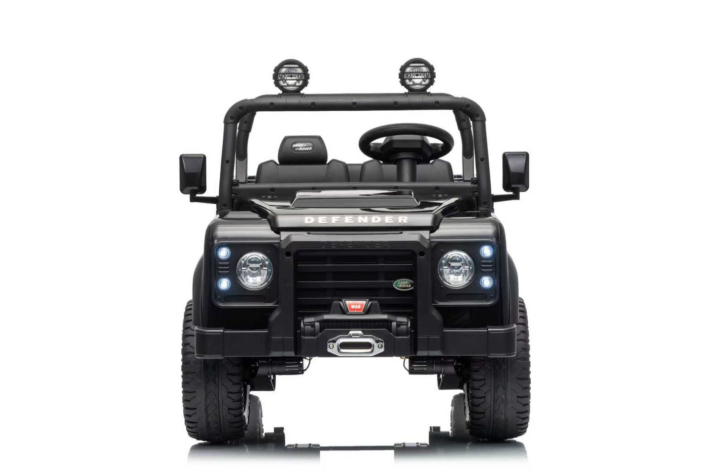 24V 2-Seater Licensed Land Rover Defender RC Kids Ride-On Car Black