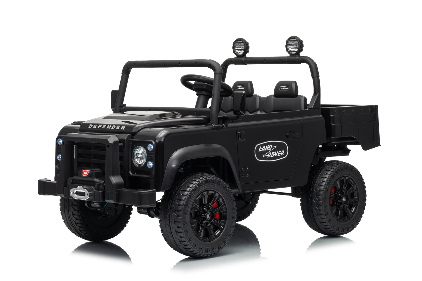 24V 2-Seater Licensed Land Rover Defender RC Kids Ride-On Car Black