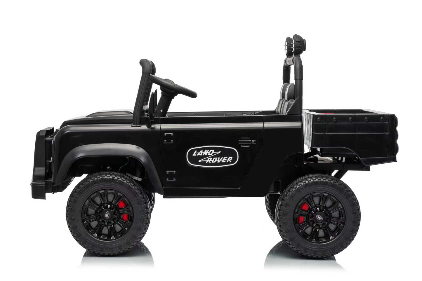 24V 2-Seater Licensed Land Rover Defender RC Kids Ride-On Car Black