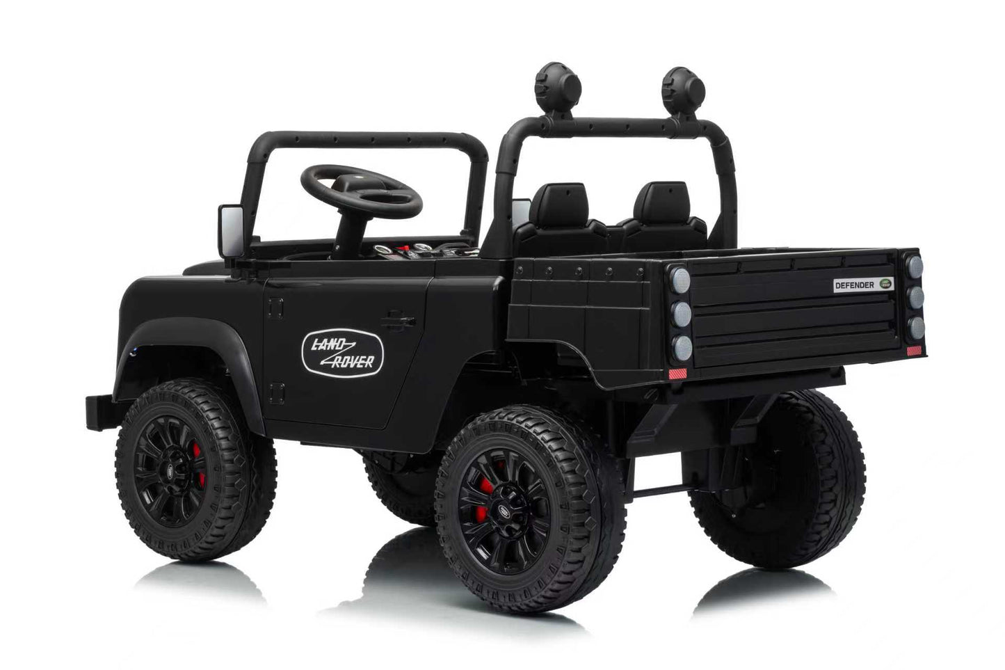 24V 2-Seater Licensed Land Rover Defender RC Kids Ride-On Car Black
