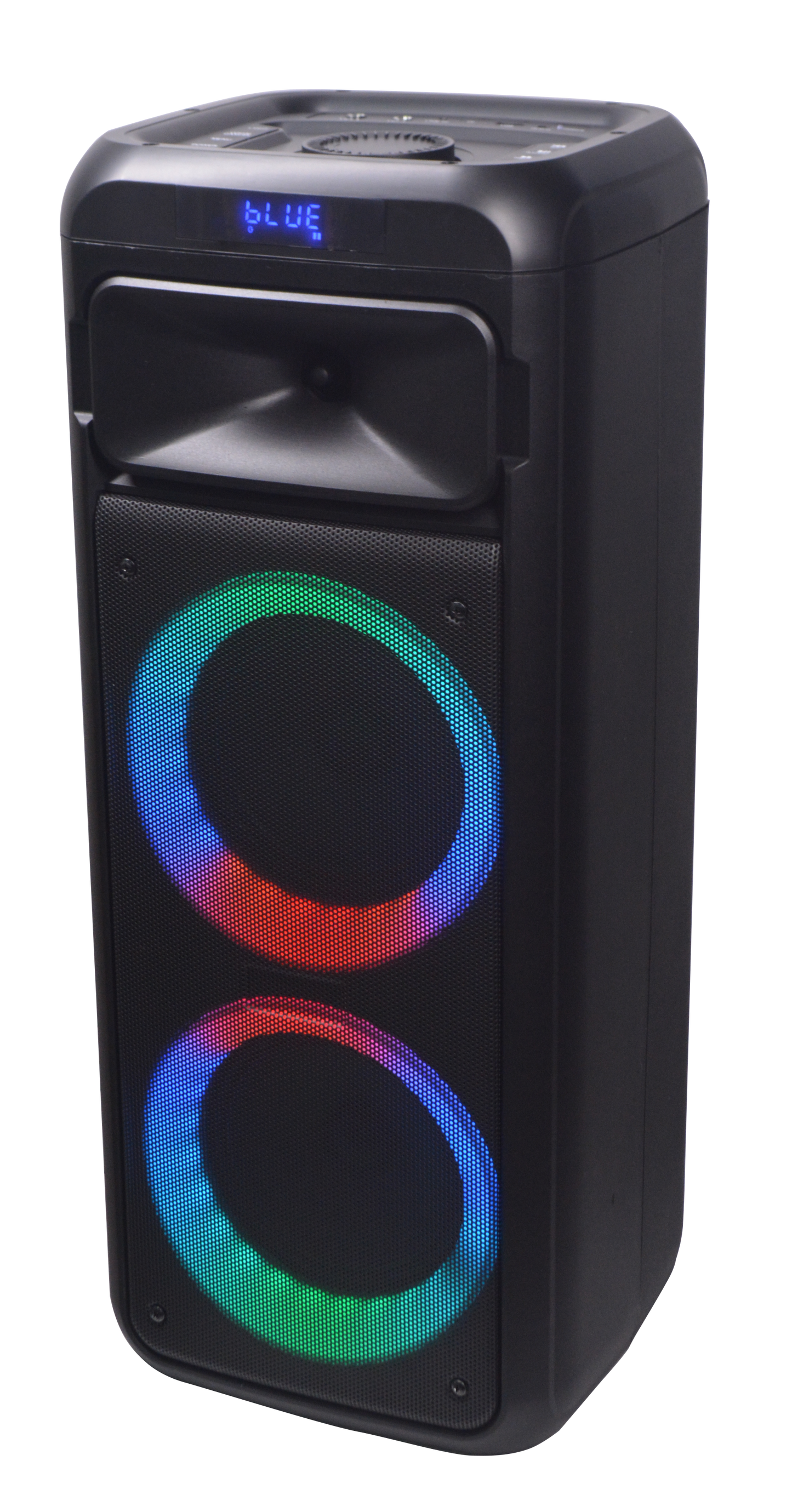 Portable Party Speaker with Handle 30W 6.5" Woofer x 2 & 3" Tweeter with RGB LED